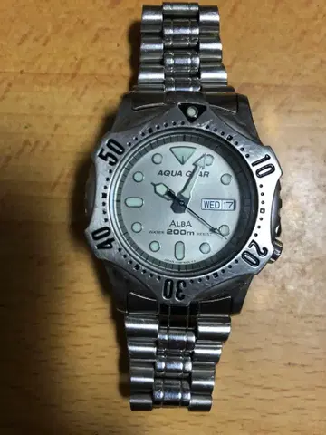 ALBA AQUA GEAR 빈티지 다이버 워치 SEIKO 가동품