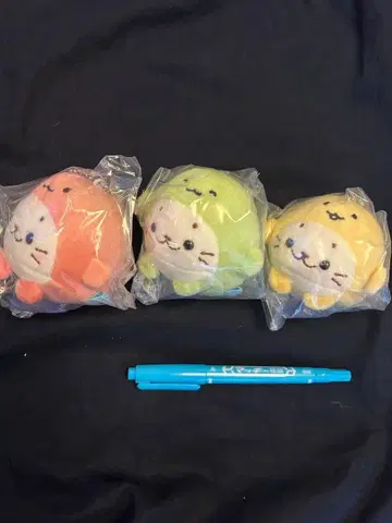 시로탄 신비한? 바다 생물 복권 흡착 마스코트 3개 세트