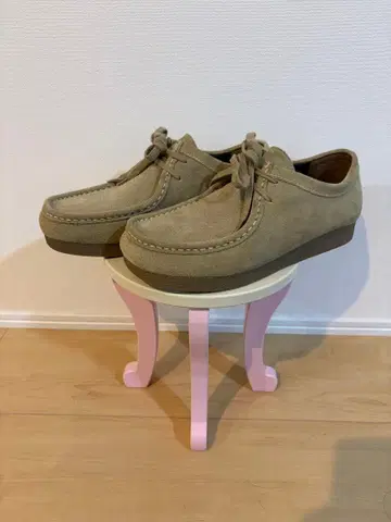 GU 리얼 가죽 모카신 신발 클락스 와라비 26cm 베이지