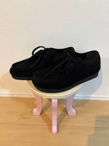 GU 리얼 가죽 모카신 신발 클락스 와라비- 26cm 블랙