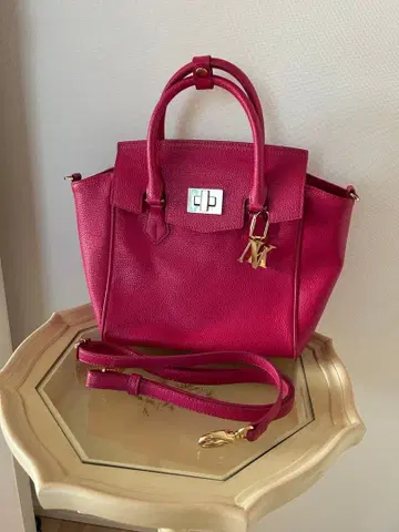 사만다 타바사 핑크 가죽 3way 핸드 숄더 백팩 백