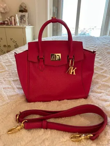 사만다 타바사 핑크 가죽 3way 핸드 숄더 백팩 백