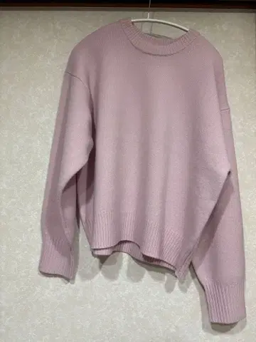 유나이티드 애로우즈 울 캐시미어 아쿠아 크루넥 니트