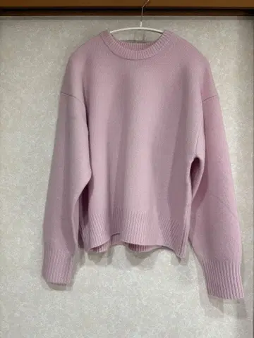 유나이티드 애로우즈 울 캐시미어 아쿠아 크루넥 니트