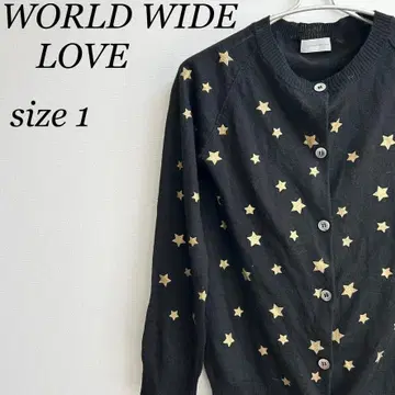 WORLD WIDE LOVE 월드와이드 러브 가디건 블랙