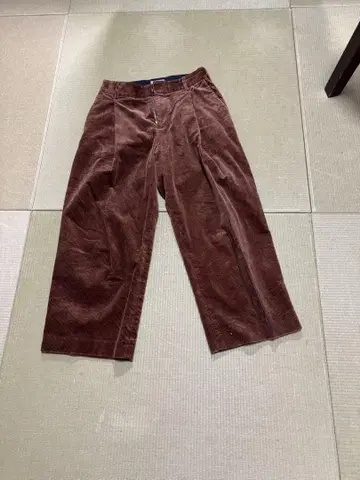 MARGARET HOWELL 브라운 코듀로이 와이드 팬츠