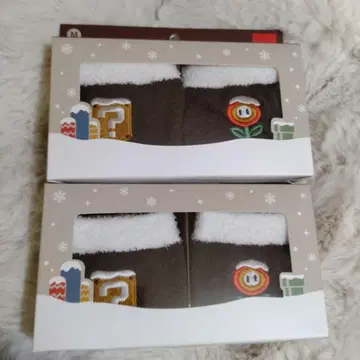 마리오 테마 양말 세트 M 사이즈 2켤레 크리스마스 선물로 딱!