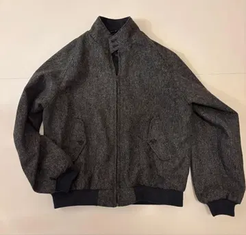 영국제 헤링본 트위드 탄력 해링턴 자켓 M