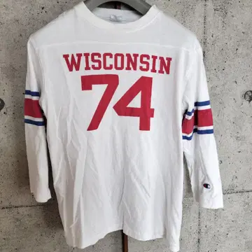 Champion 위스콘신 네이비 74 티셔츠 M