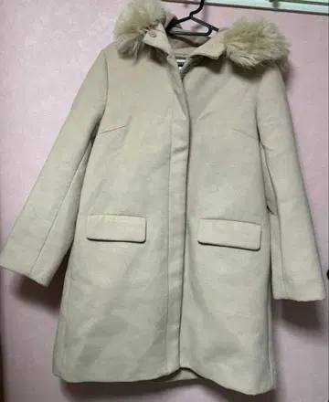 퍼 베이지 롱 코트 REDYAZEL 레이디 아젤 코트 M 사이즈