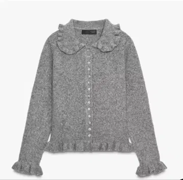 ZARA 프릴 트리밍 니트 가디건