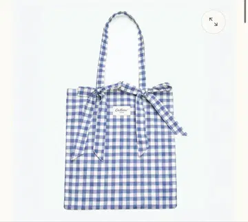 캐스키드슨 리본 토트백 네이비