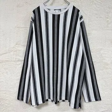 위즈덤 긴팔 티셔츠 멀티 스트라이프 캐주얼 라프 XL [i561