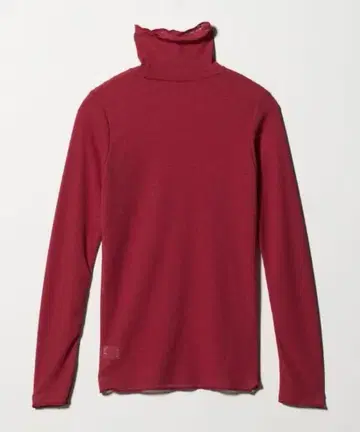 [새상품] 6(ROKU) 시어 와플 터틀넥 레드