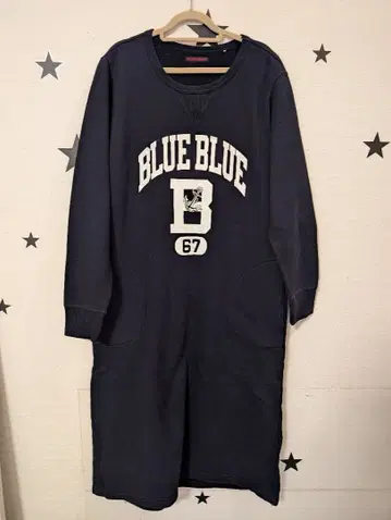 BLUE/BLUE 맨투맨 원피스 로고