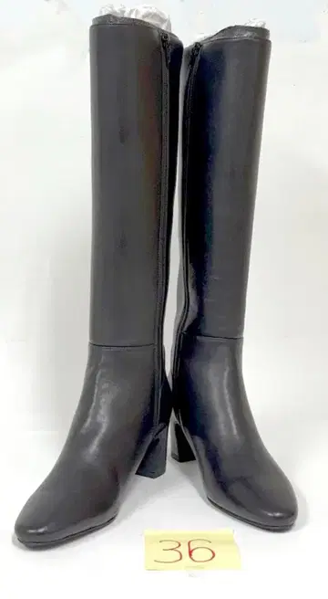 [ 미사용 ] 36 Chiaki Katagiri 스트레치 롱 부츠 블랙