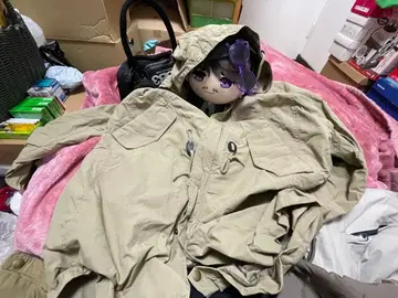 나일론 코트 마운틴 파카 베이지