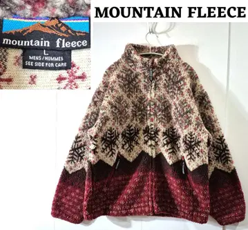 90s 빈티지 MOUNTAIN FLEECE 노르딕 패턴 보아 자켓 L