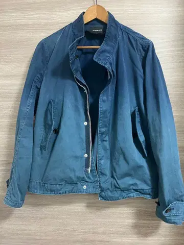 다이어트 부처 슬림 스킨 그라데이션 후드 부착 블루종