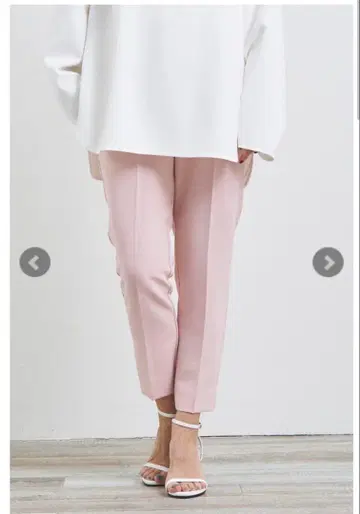 요리 컬러 스틱 팬츠 핑크 36