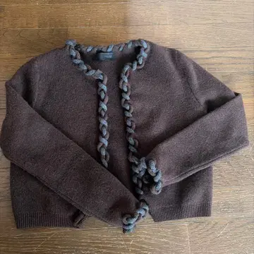 ZARA 브라운 가디건 뜨개질 디자인