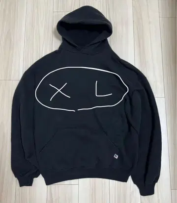 90s USA제 RUSSELL 후드티 블랙 XL