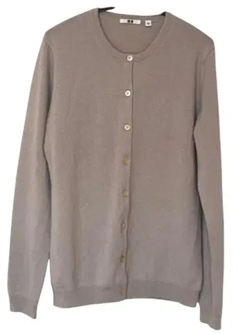 유니클로 캐시미어 100% 크루넥 가디건 베이지 L 사이즈