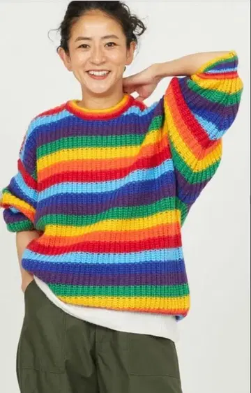 Freada 프리다 레인보우 니트 프리 사이즈