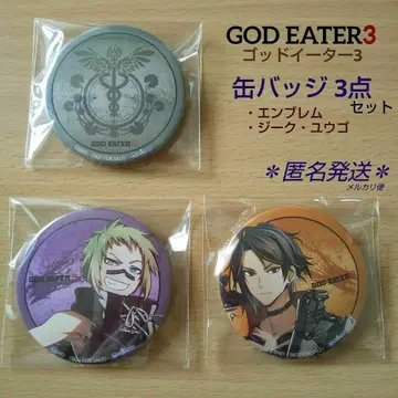 GOD EATER 갓 이터 3 캔뱃지 3개 세트 애니메이트