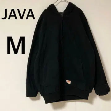 JaVa 자바 별주 퀼팅 코튼 후드 부착 블루종 [ M ] 블랙