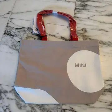 새상품 MINI 미니 토트백 베이지 화이트 레드