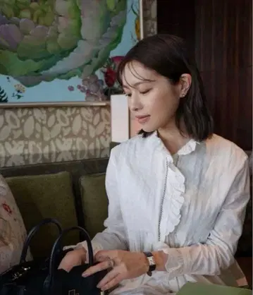 L'aube Blanc Geometric Lace Blouse