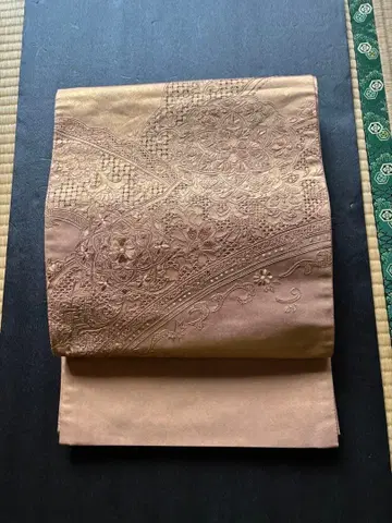 후쿠로 오비 신토 패턴 순수 실크