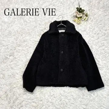 GALERIE VIE 울 보아 블루종 자켓 블랙 루즈핏