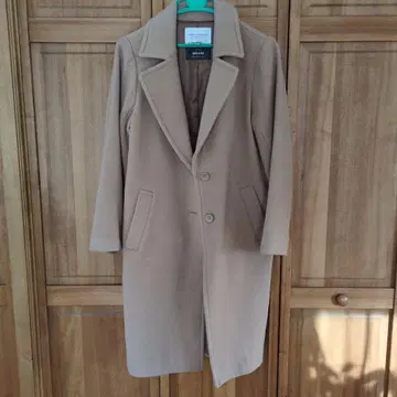 피치 베이지 체스터 코트