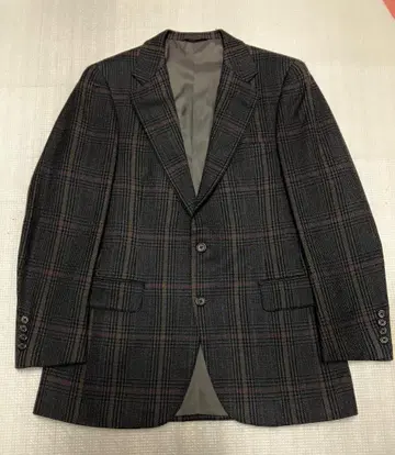 GEORFFREY BEENE 체크 무늬 테일러드 자켓