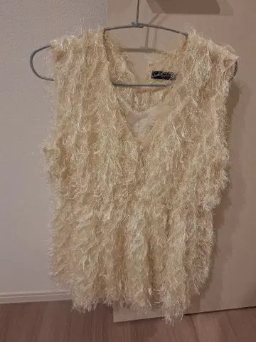 anuans 프린지 자카드 벌룬헴 블라우스