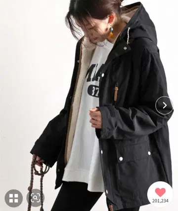 [ 미사용 새상품 ] 클래식 엘프 3way 하이브리드 마운틴 후드티 블랙