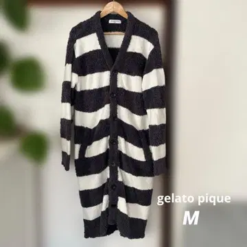 gelato pique 스트라이프 롱 가디건 M