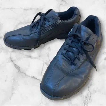 MIZUNO 미즈노 워킹화 사이드 지퍼 올 블랙 28cm