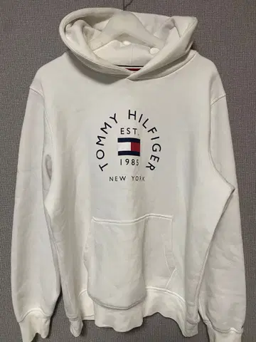 TOMMY HILFIGER 화이트 후드티 L