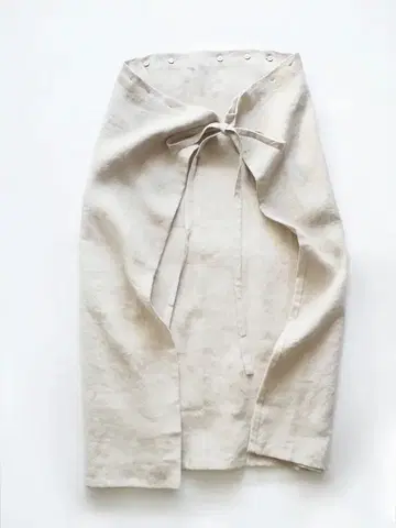사라지지 린넨 100% 랩 스커트