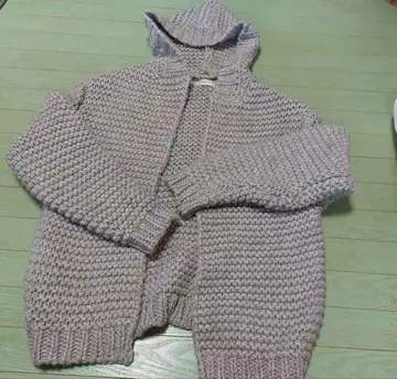 트렁크 에이트 니트 후드 가디건 코트