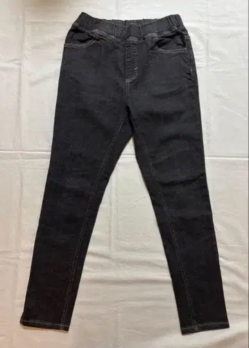 새상품급 비어즐리 파기스 끈 없음 블랙 데님 허리밴딩