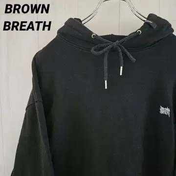[ 한국 브랜드 ] 브라운 블레스 풀오버 후드티 블랙 XL