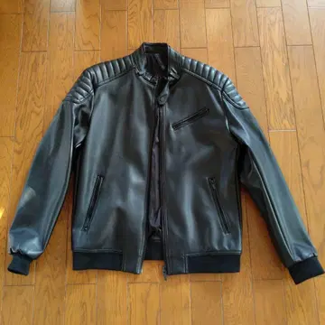 ZARA 가죽 싱글 라이더 자켓 블랙 L