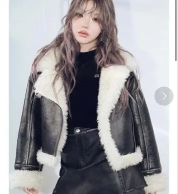 인조 모피 블랙 자켓 M 사이즈