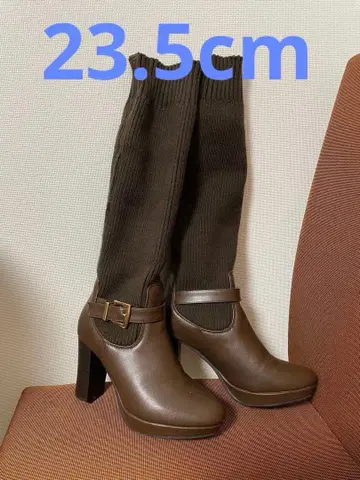 by 키다리 아저씨 통굽 니트 롱 부츠 8890779