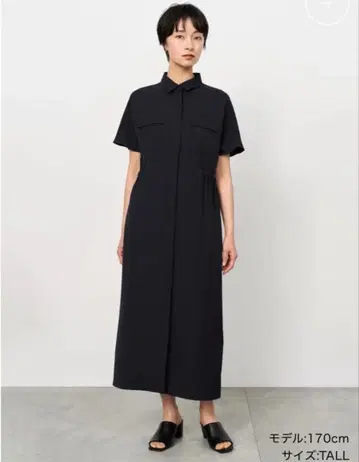 소주 soeju 롱 셔츠 원피스 토르 네이비