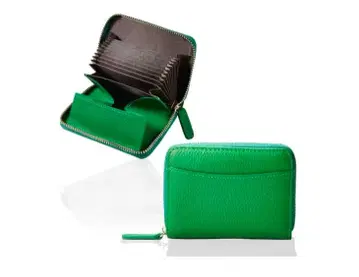 NEESE 그린 가죽 접이식 지갑